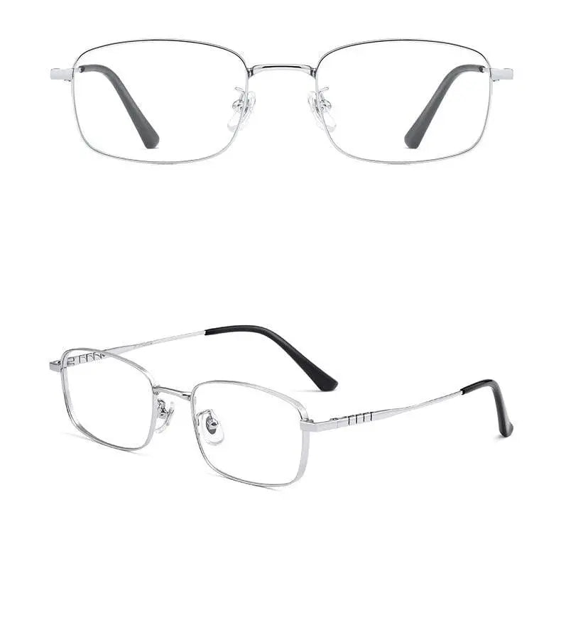 Unisex Full Rim Titanium Prescription Glasses P15303 — view 8 | Rx Spectacle