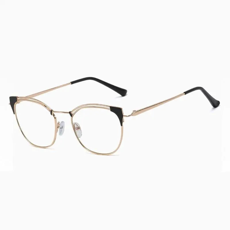 Unisex Cat Eye Full Rim Alloy Prescription Glasses L95537 — view 3 | Rx Spectacle