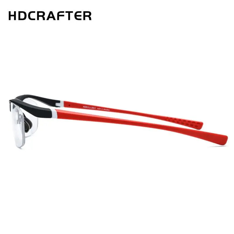 Men's Rectangular Semi-Rimless TR90 Sports Glasses 7027 — view 4 | Rx Spectacle