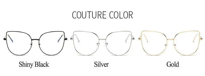 Women's Cat Eye Full Rim Alloy Prescription Glasses 3449 — view 11 | Rx Spectacle