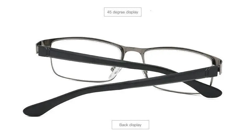 Men's Square Full Rim Alloy Reading Glasses R89865 — view 12 | Rx Spectacle