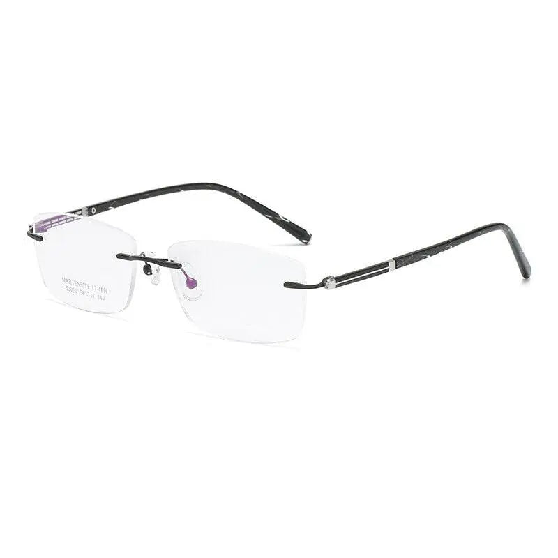 Men's Square Rimless Prescription Glasses 52050 — view 9 | Rx Spectacle