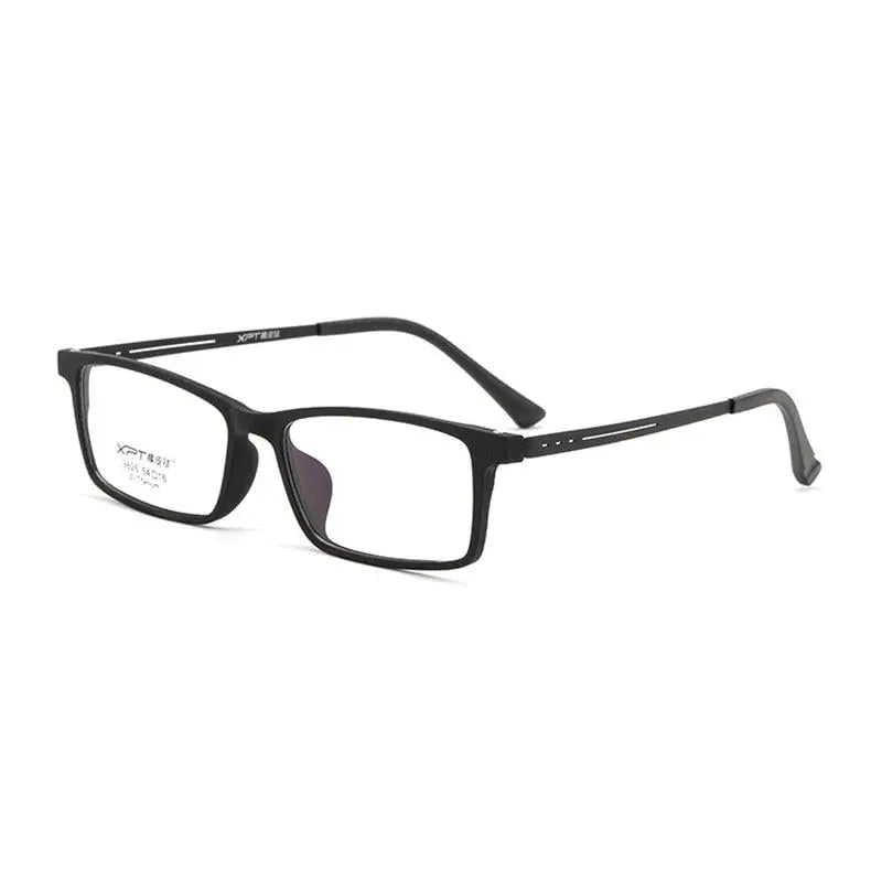Unisex Rectangular Full Rim Titanium Prescription Glasses 9826 — view 6 | Rx Spectacle