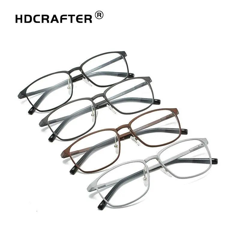 Men's Square Full Rim Alloy Prescription Glasses P6266 — view 5 | Rx Spectacle