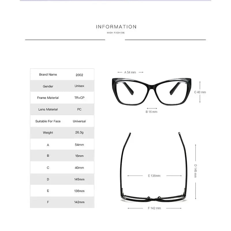 Women's Square Full Rim TR90 Prescription Glasses 942002 — view 2 | Rx Spectacle