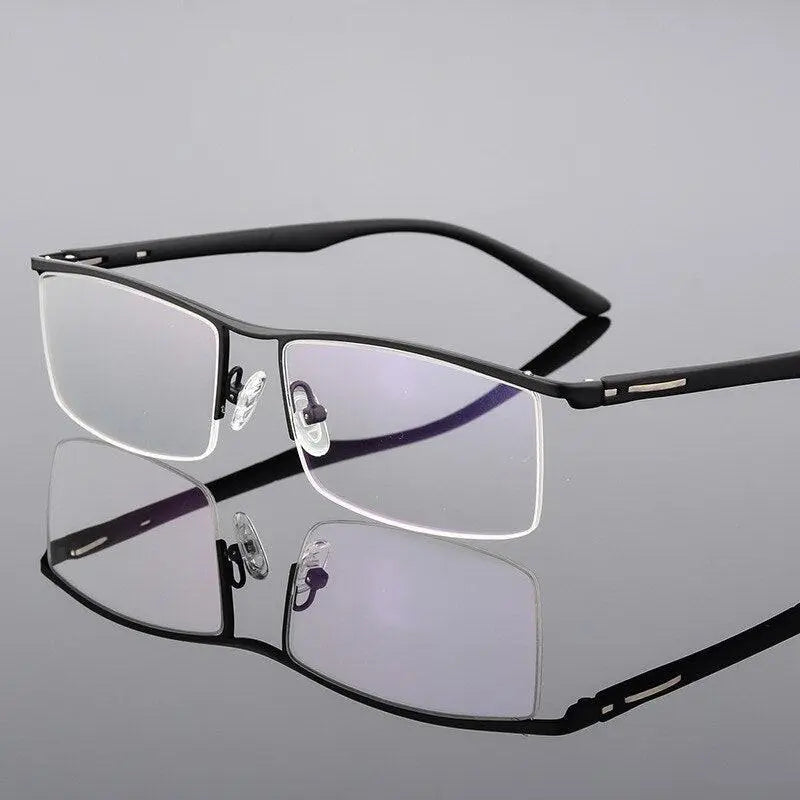 Unisex Square Semi-Rimless TR90 Prescription Glasses P8831 — view 2 | Rx Spectacle