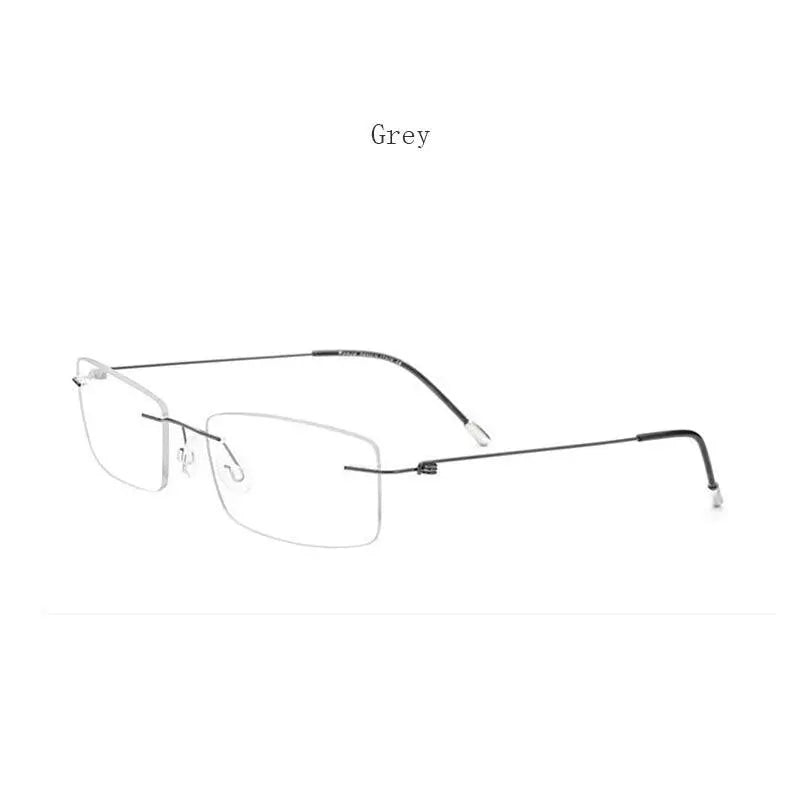 Women's Rectangular Rimless Titanium Prescription Glasses P8361 — view 6 | Rx Spectacle