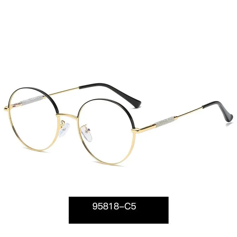 Women's Round Full Rim Alloy Prescription Glasses 95818 — view 2 | Rx Spectacle