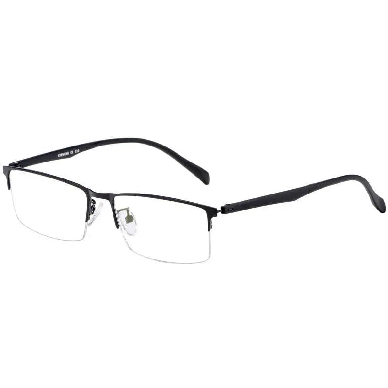 Men's Semi-Rimless Alloy Prescription Glasses 89032 — view 10 | Rx Spectacle
