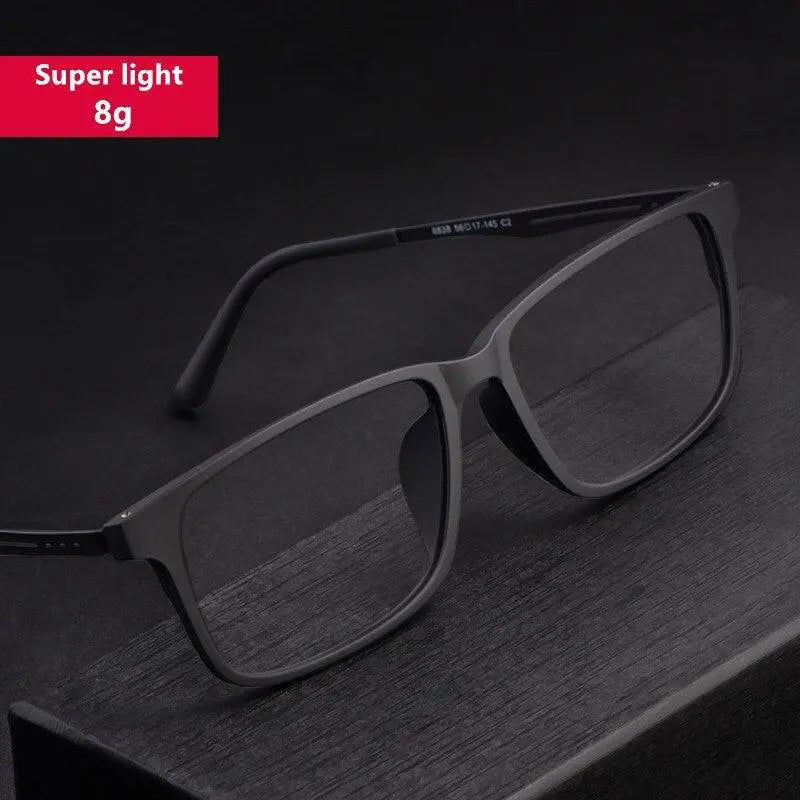 Men's Square Full Rim Titanium Prescription Glasses 8838 — view 2 | Rx Spectacle