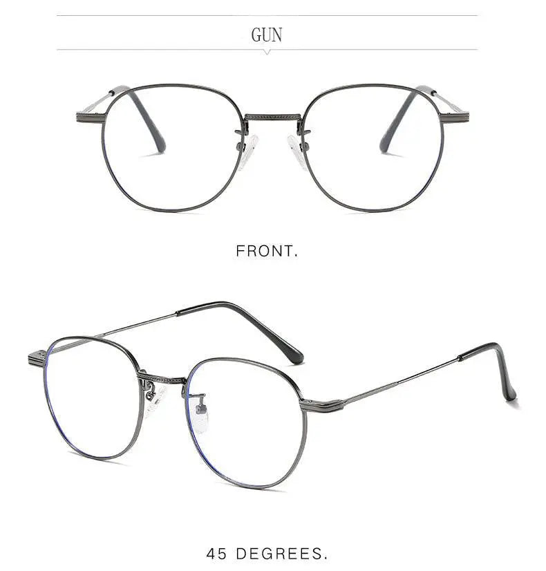 Unisex Round Full Rim Titanium Prescription Glasses 6288 — view 13 | Rx Spectacle
