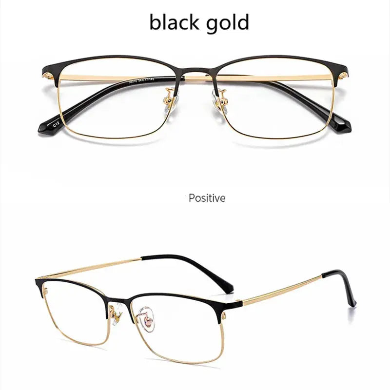 Unisex Square Full Rim Alloy Reading Glasses 38010 — view 10 | Rx Spectacle