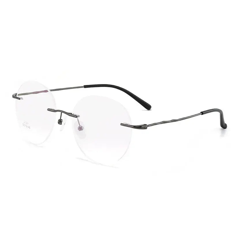 Women's Round Rimless Alloy Prescription Glasses 97057 — view 6 | Rx Spectacle