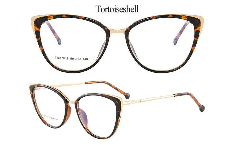 Women's Cat Eye Full Rim TR90 Prescription Glasses 7019 — view 20 | Rx Spectacle