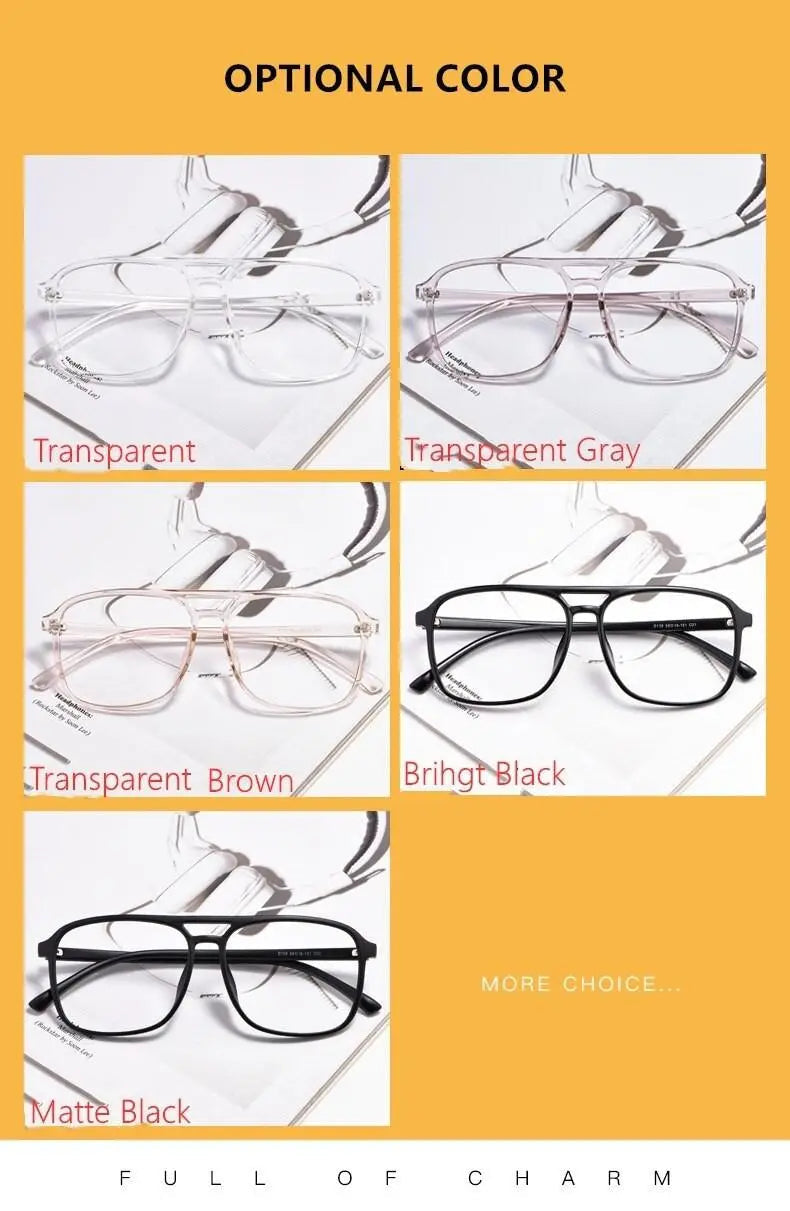 Unisex Full Rim TR90 Double Bridge Prescription Glasses D138 — view 10 | Rx Spectacle