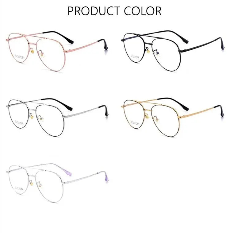 Unisex Full Rim Titanium Double Bridge Prescription Glasses 8826 — view 12 | Rx Spectacle