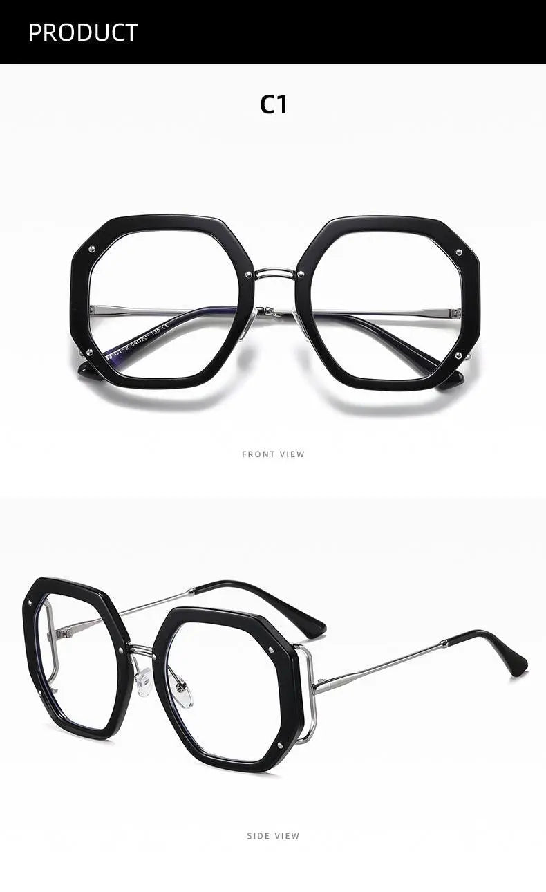 Women's Polygon Full Rim TR90 Prescription Glasses 95243 — view 14 | Rx Spectacle