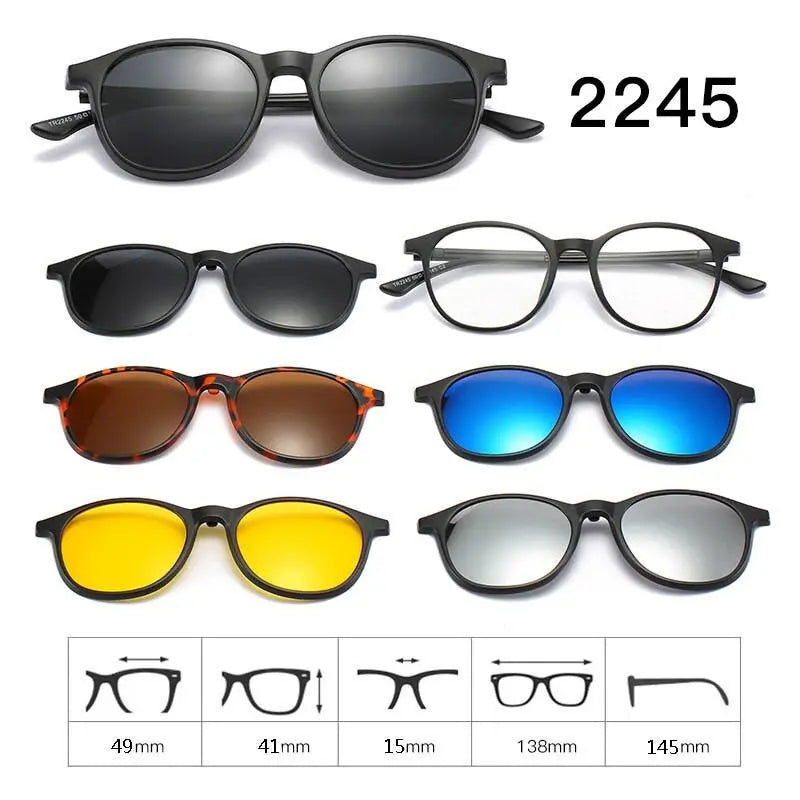 Unisex Full Rim Acetate Clip-On Prescription Glasses 1 — view 2 | Rx Spectacle