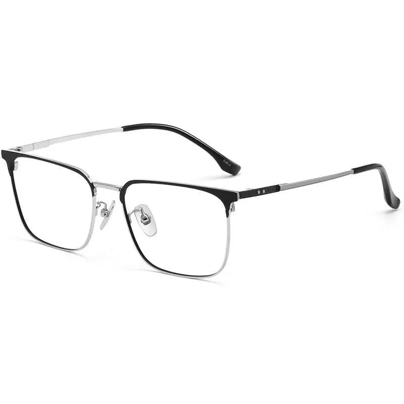 Men's Semi-Rimless Titanium Prescription Glasses 80092 — view 6 | Rx Spectacle