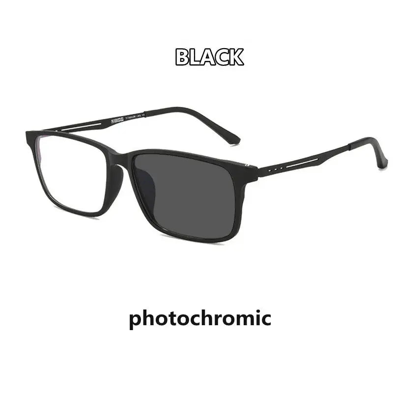 Unisex Square Full Rim Titanium Reading Glasses F3003 — view 11 | Rx Spectacle