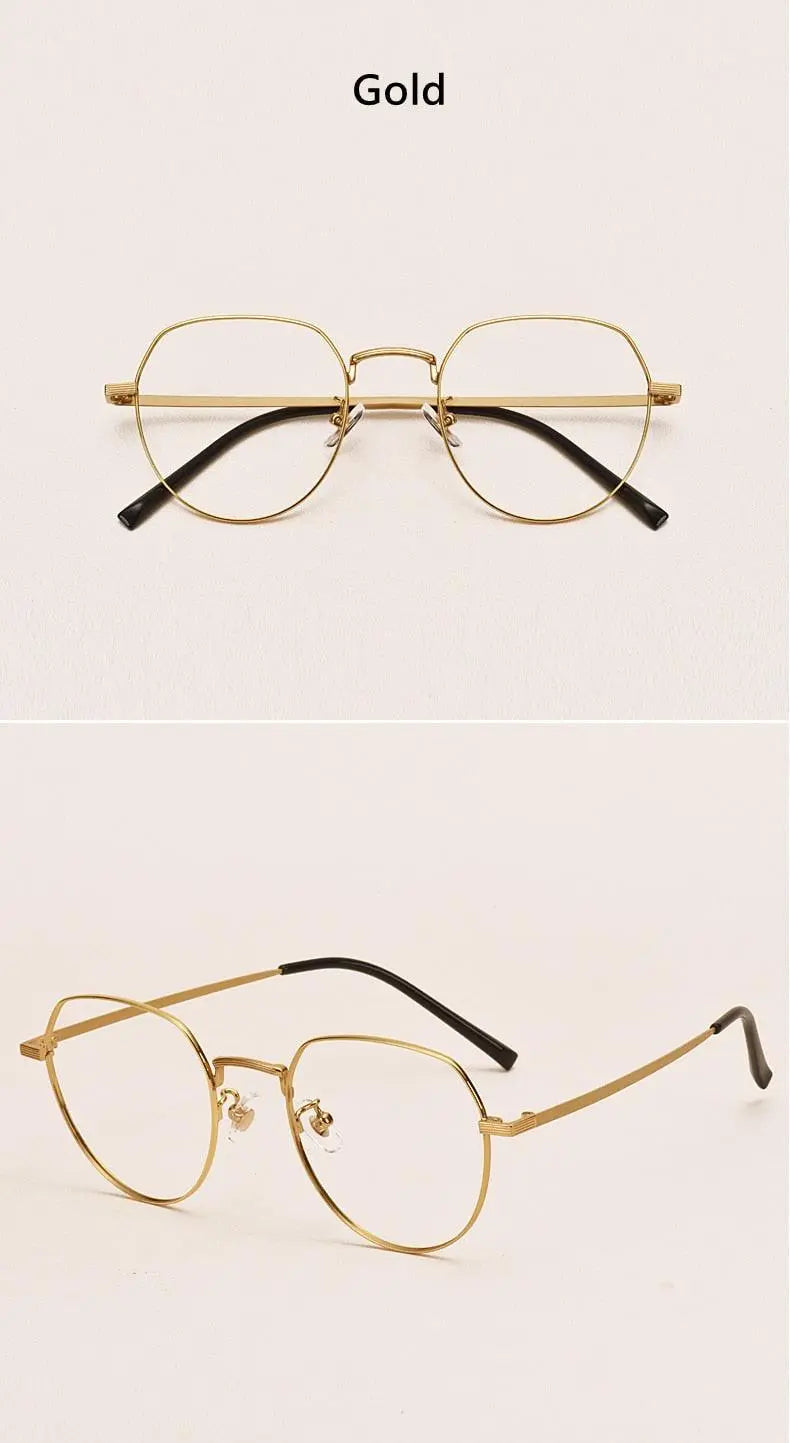 Unisex Round Full Rim Titanium Prescription Glasses 1901 — view 14 | Rx Spectacle