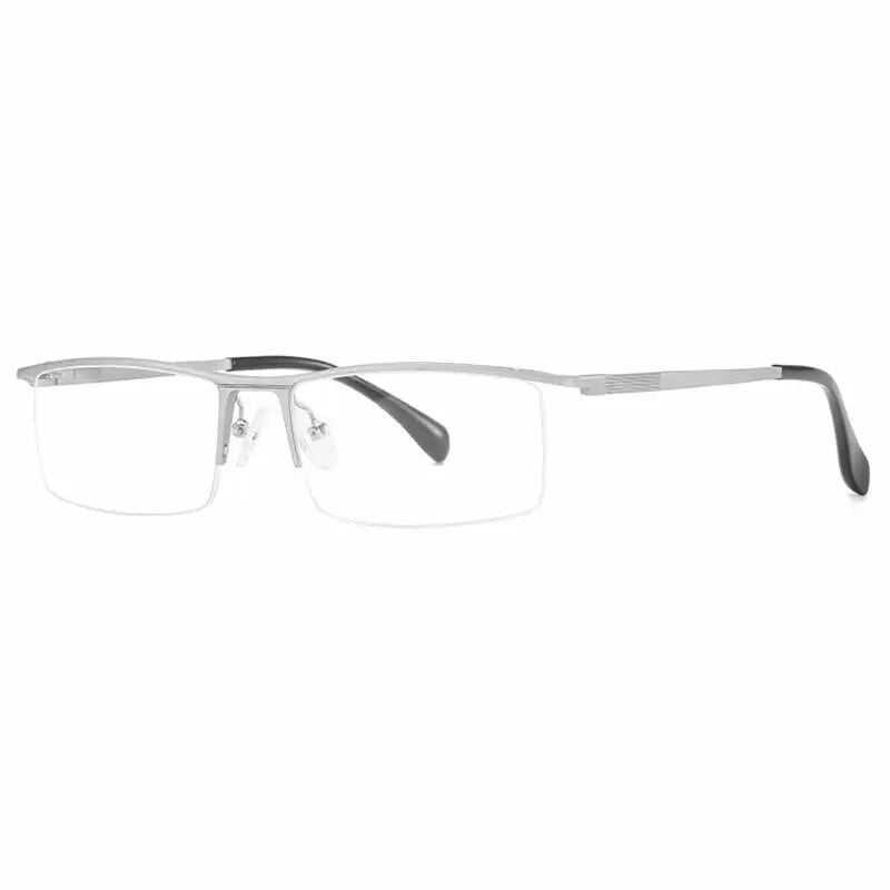 Unisex Semi-Rimless Alloy Prescription Glasses 6297 — view 4 | Rx Spectacle