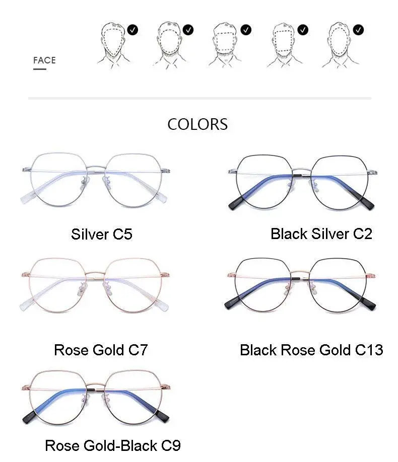 Unisex Round Full Rim Alloy Prescription Glasses 1121 — view 12 | Rx Spectacle