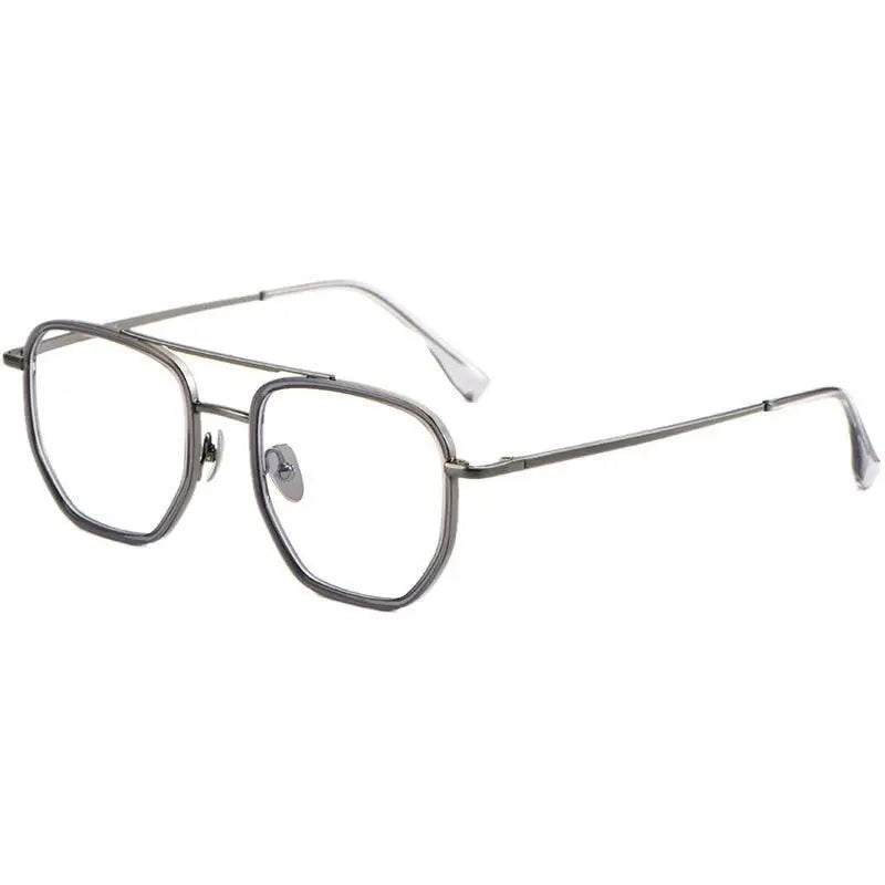 Unisex Full Rim Titanium Double Bridge Prescription Glasses L1361 — view 4 | Rx Spectacle