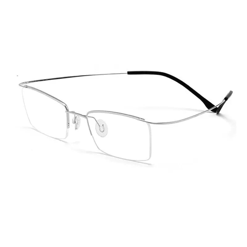 Men's Semi-Rimless Titanium Prescription Glasses 30004 — view 6 | Rx Spectacle