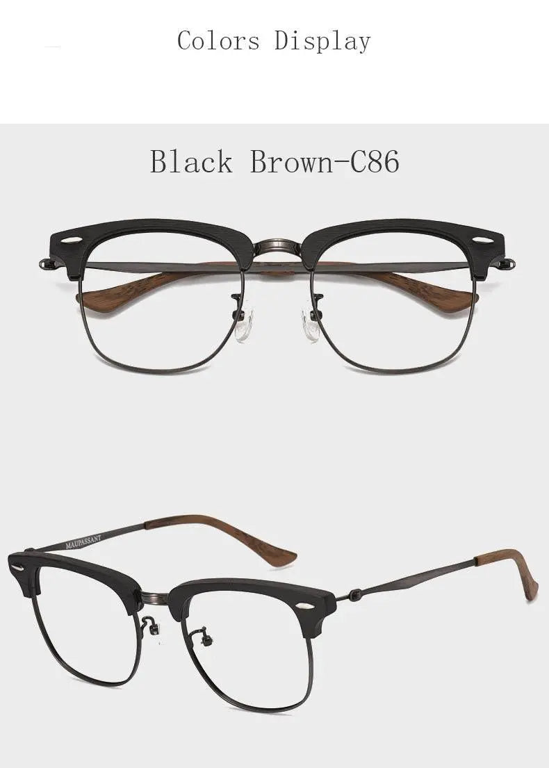 Men's Round Full Rim Alloy Prescription Glasses 8057 — view 11 | Rx Spectacle