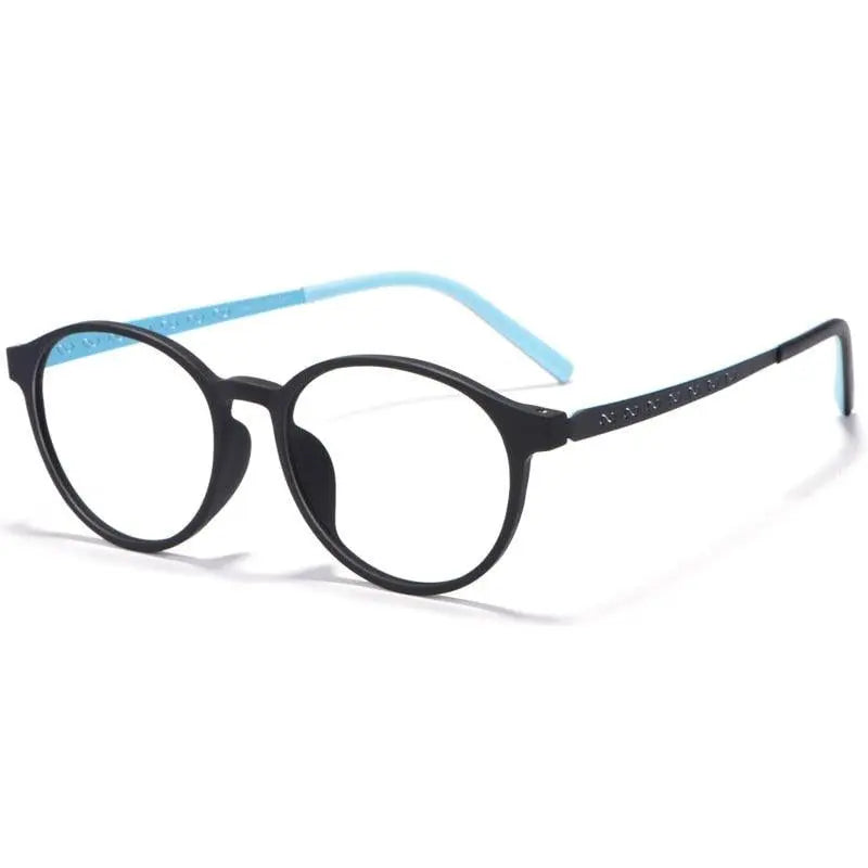 Unisex Round Full Rim Titanium Prescription Glasses 8868T — view 3 | Rx Spectacle