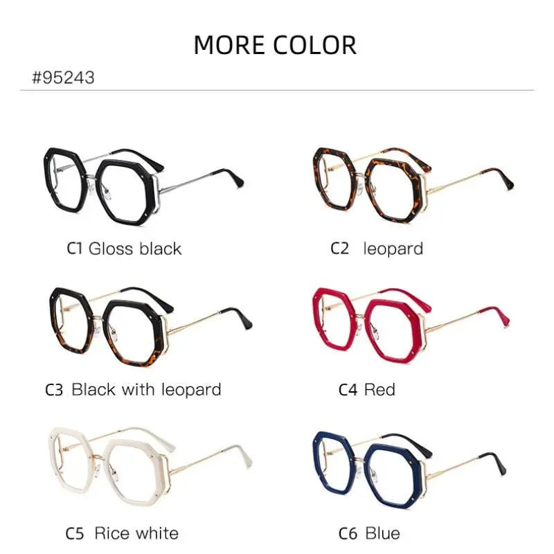 Women's Polygon Full Rim TR90 Prescription Glasses 95243 — view 12 | Rx Spectacle