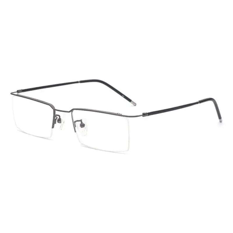 Unisex Semi-Rimless Titanium Prescription Glasses 6341 — view 6 | Rx Spectacle