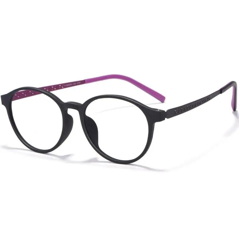 Unisex Round Full Rim Titanium Prescription Glasses 8868T — view 8 | Rx Spectacle