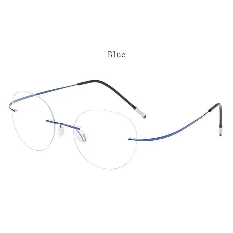 Unisex Polygon Rimless Titanium Prescription Glasses 6001-6002 — view 14 | Rx Spectacle