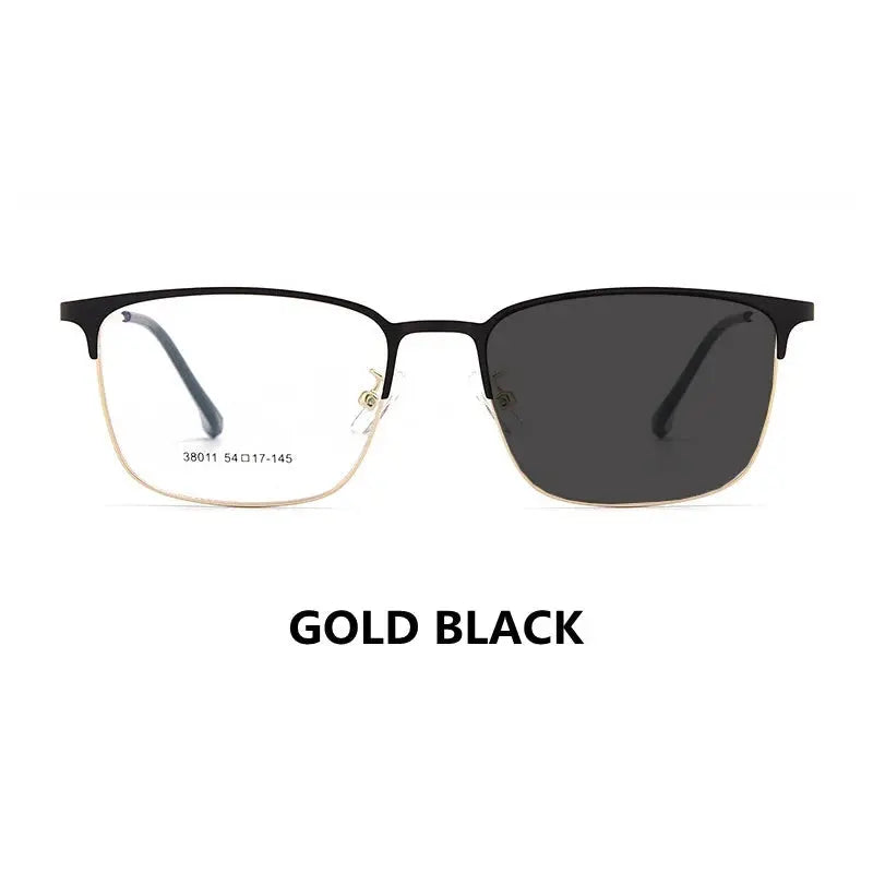 Unisex Square Full Rim Alloy Reading Glasses 38011 — view 11 | Rx Spectacle