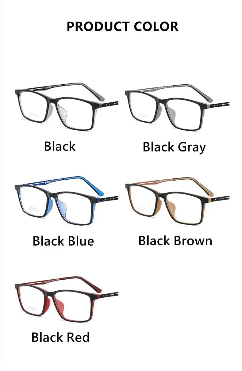 Men's Square Full Rim Titanium Prescription Glasses Y2012 — view 12 | Rx Spectacle