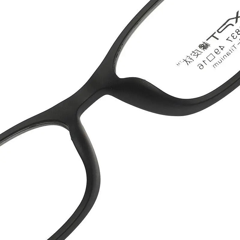 Unisex Square Full Rim Titanium Prescription Glasses 9837 — view 6 | Rx Spectacle