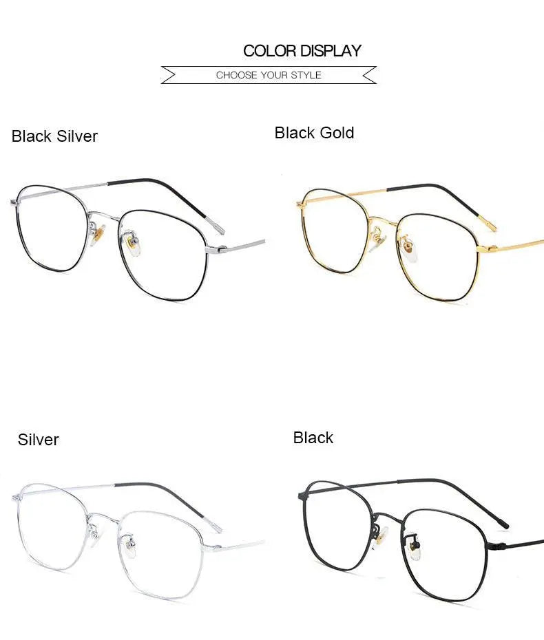 Unisex Round Full Rim Titanium Prescription Glasses 8822x — view 12 | Rx Spectacle