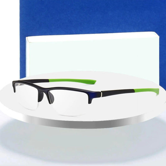 Unisex Semi-Rimless Resin Prescription Glasses 5805 — view 1 | Rx Spectacle