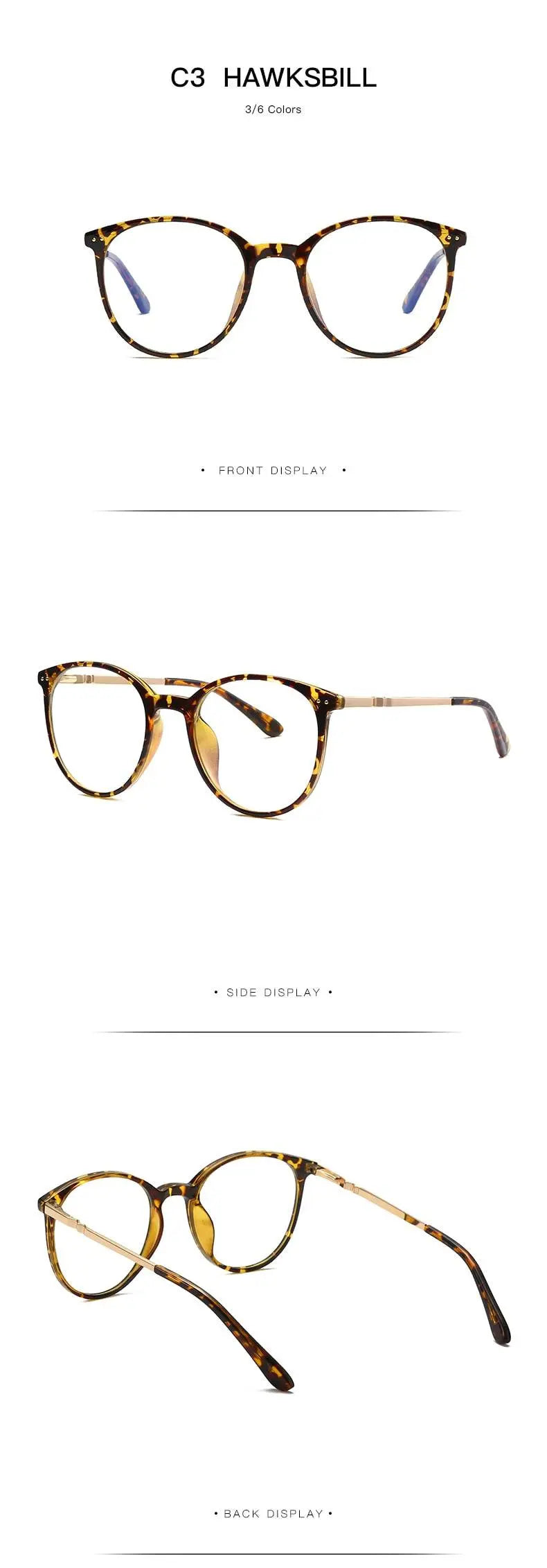 Women's Round Full Rim TR90 Prescription Glasses 2055 — view 17 | Rx Spectacle