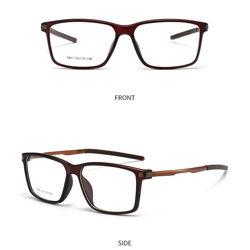 Men's Square Full Rim TR90 Sports Glasses 5851 — view 12 | Rx Spectacle