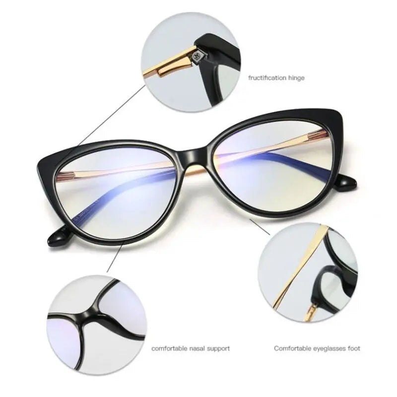 Women's Cat Eye Full Rim Acetate Prescription Glasses 92388 — view 10 | Rx Spectacle