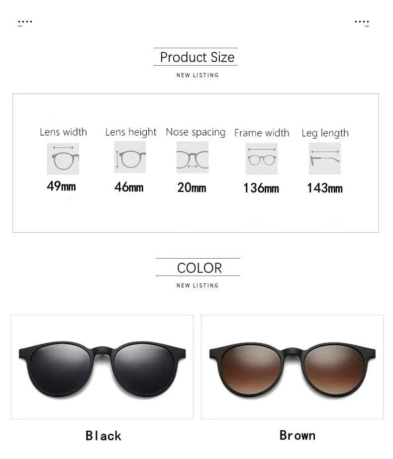 Unisex Full Rim Resin Clip-On Prescription Glasses 12120 — view 9 | Rx Spectacle