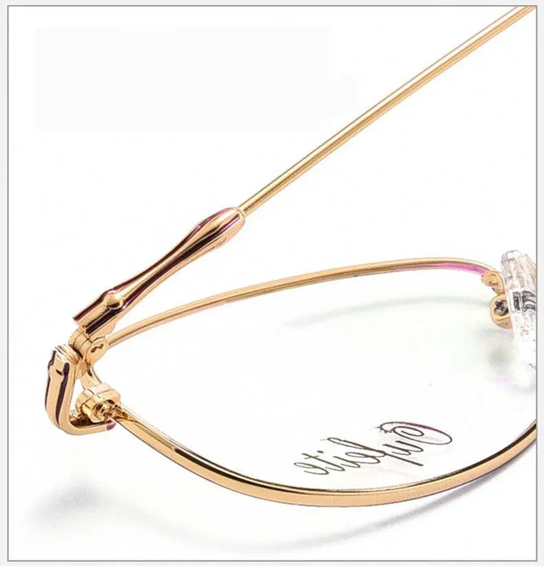 Women's Rectangular Full Rim Alloy Prescription Glasses 050 — view 13 | Rx Spectacle