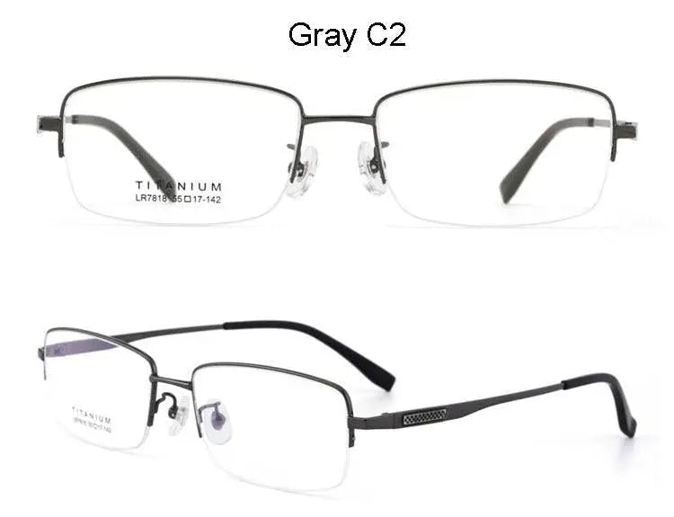 Men's Full Rim Titanium Prescription Glasses Lr7818 — view 20 | Rx Spectacle