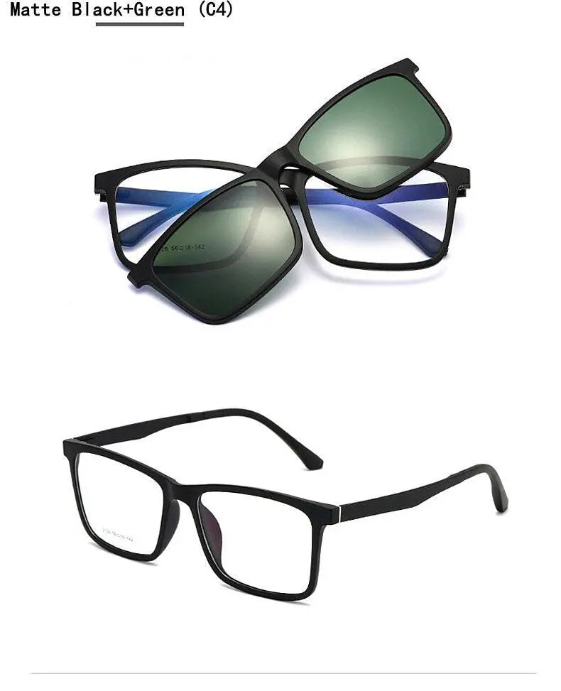 Men's Full Rim TR90 Clip-On Prescription Glasses 2126 — view 18 | Rx Spectacle