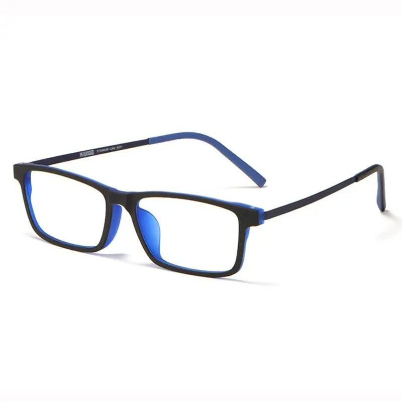 Unisex Rectangular Full Rim Titanium Prescription Glasses 8836x — view 5 | Rx Spectacle