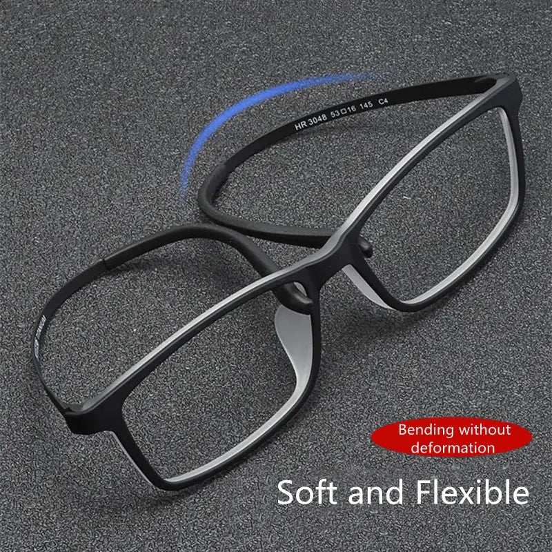 Unisex Square Full Rim Titanium Reading Glasses 3067 — view 2 | Rx Spectacle