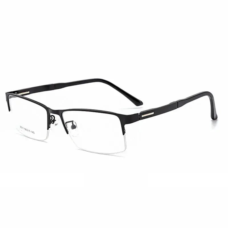 Men's Browline Semi-Rimless Alloy Prescription Glasses 951124 — view 1 | Rx Spectacle